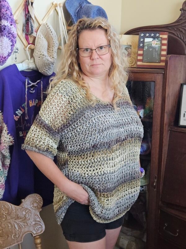 Earthtone Elegance Summer Pullover - Image 3