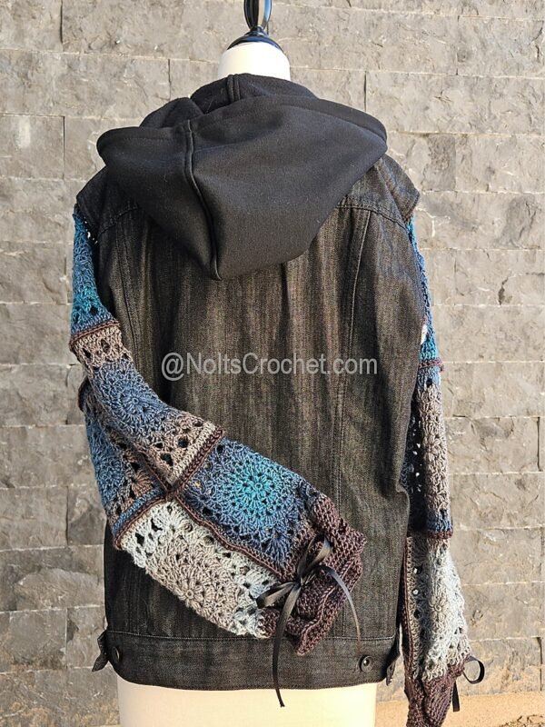 Deep Sea Rebel – Upcycled Denim Jacket with Urban Attitude (Size Large)