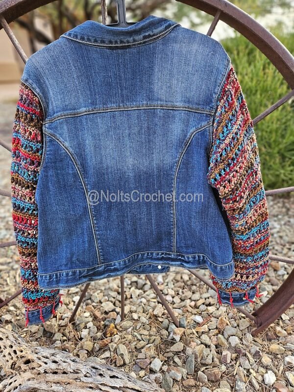 Santa Fe Spirit – Upcycled Denim Jacket (Plus Size 1X) - Image 6