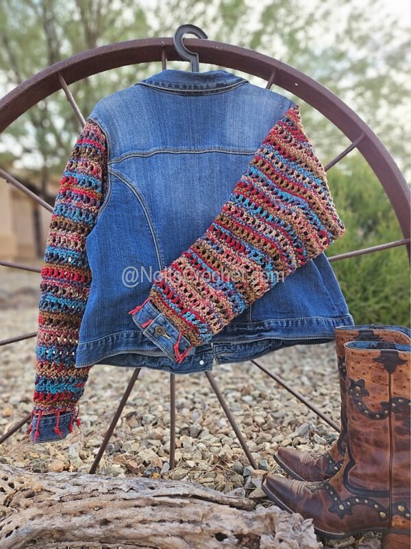 Santa Fe Spirit – Upcycled Denim Jacket (Plus Size 1X) - Image 5