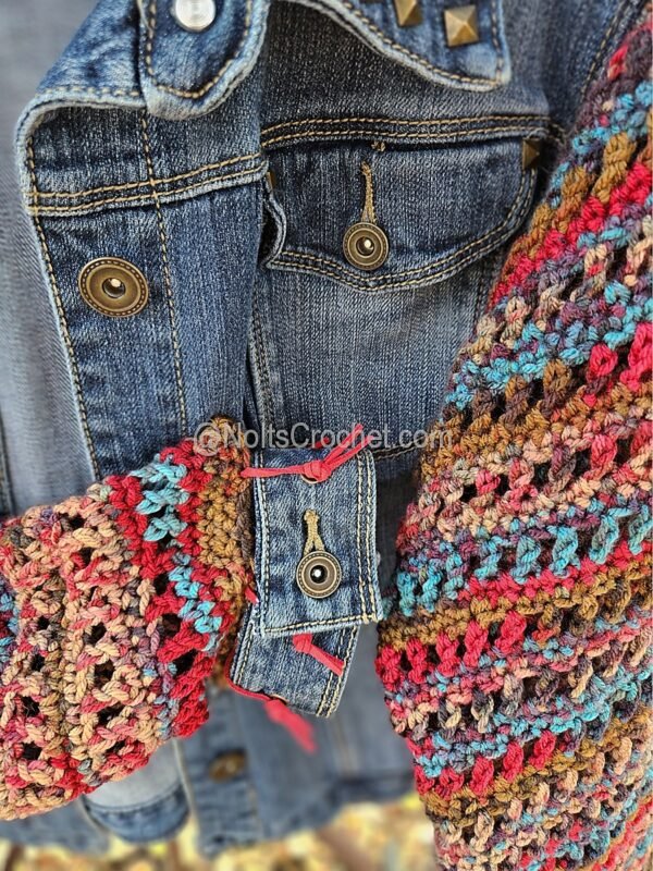 Santa Fe Spirit – Upcycled Denim Jacket (Plus Size 1X) - Image 3
