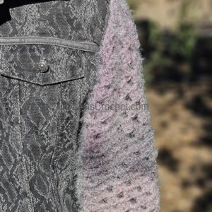 Cotton Candy Cobra Reversible— Upcycled Denim Jacket (Size Medium)